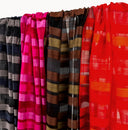 Mae Woven Stripe Wool Silk Scarf