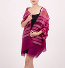 Mae Woven Stripe Wool Silk Scarf