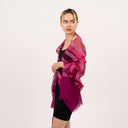 Mae Woven Stripe Wool Silk Scarf
