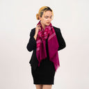 Mae Woven Stripe Wool Silk Scarf