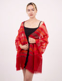 Mae Woven Stripe Wool Silk Scarf