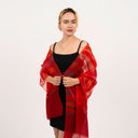 Mae Woven Stripe Wool Silk Scarf