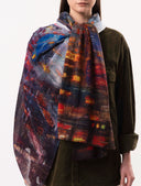 Umbrella Girl Storyteller Wool Silk Scarf