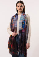 Umbrella Girl Storyteller Wool Silk Scarf