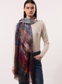 Umbrella Girl Storyteller Wool Silk Scarf