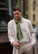 Minimalist Painterly Merino Wool Scarf Men