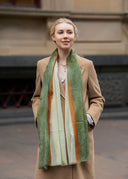 Minimalist Painterly Merino Wool Scarf Men