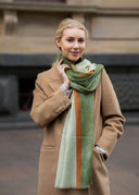 Minimalist Painterly Merino Wool Scarf Men
