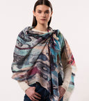 Daydream Abstract Art Pure Wool Scarf