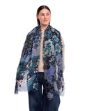 HANA Layered Motifs Design Merino Wool Scarf