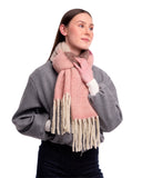 Muse Colour Blocked Chunky Wool Mohair Scarf
