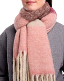 Muse Colour Blocked Chunky Wool Mohair Scarf