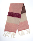 Muse Colour Blocked Chunky Wool Mohair Scarf