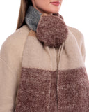 Muse Colour Blocked Chunky Wool Mohair Scarf