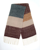 Muse Colour Blocked Chunky Wool Mohair Scarf