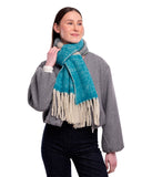 Muse Colour Blocked Chunky Wool Mohair Scarf