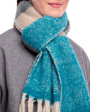 Muse Colour Blocked Chunky Wool Mohair Scarf