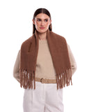 Cocoon Tuck In Chunky Wool Mohair Scarf