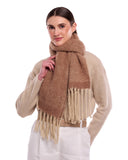 Snug Brushed Chunky Wool Mohair Scarf