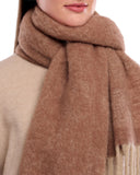 Snug Brushed Chunky Wool Mohair Scarf