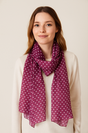 Carlisle Classic Spot Hand Printed Pure Silk Scarf