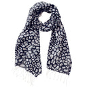 Ocelot Habutai Hand Printed Pure Silk Scarf