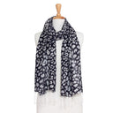 Ocelot Habutai Hand Printed Pure Silk Scarf