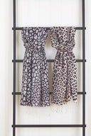 Ocelot Habutai Hand Printed Pure Silk Scarf