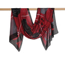Laurie Abstract Flower Pure Silk Scarf