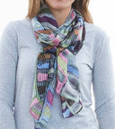Jumble Abstract Painterly Pure Silk Scarf