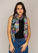Jumble Abstract Painterly Pure Silk Scarf
