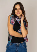 Jumble Abstract Painterly Pure Silk Scarf