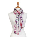 Nadine Butterfly Pure Silk Scarf Pink