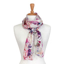 Nadine Butterfly Pure Silk Scarf Pink