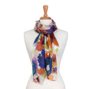 Tansey Abstract Pure Silk Scarf Apricot