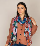 Fiore Floral Pure Silk Scarf