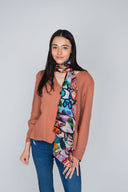 Fiore Floral Pure Silk Scarf