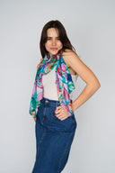Fiore Floral Pure Silk Scarf