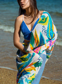 Aloha Tropical Print Pure Cotton Twill Scarf