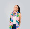 Aloha Tropical Print Pure Cotton Twill Scarf