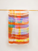Cabana Stripe Print Modal Silk Scarf