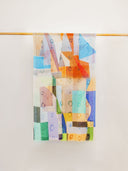 Geometry Abstract Print Cotton Linen Modal Blend Scarf