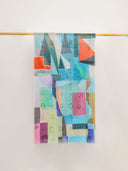 Geometry Abstract Print Cotton Linen Modal Blend Scarf