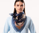 Talia Floral Pure Silk Square 100