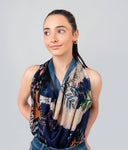 Talia Floral Pure Silk Square 100