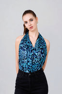 Rhea Animal Print Silk Square 100
