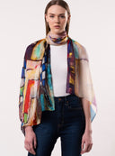Shhh! Abstract Silence Art Pure Silk Scarf