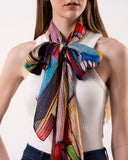 Shhh! Abstract Silence Art Pure Silk Scarf