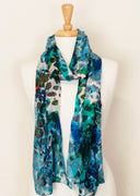 Gemma Abstract Animal Print Pure Silk Scarf
