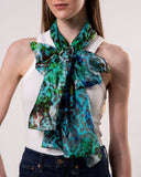 Gemma Abstract Animal Print Pure Silk Scarf